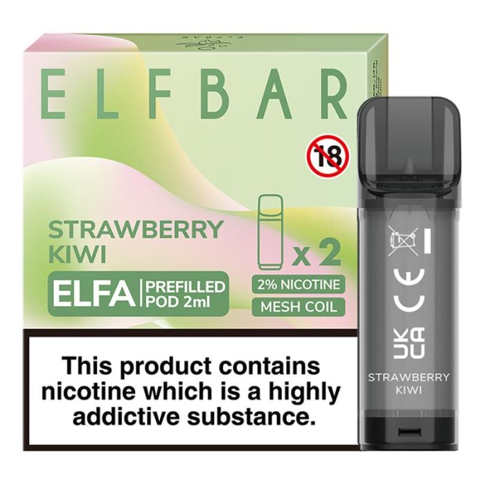 ELFBAR Elfa Prefilled Pods - Strawberry Kiwi - 20mg - 2PK From
