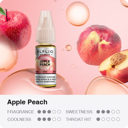 ElfLiq Apple Peach flavour profile