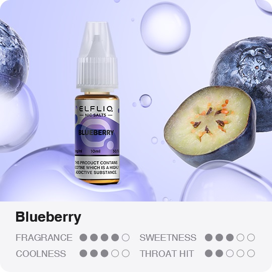 ElfLiq Blueberry flavour profile