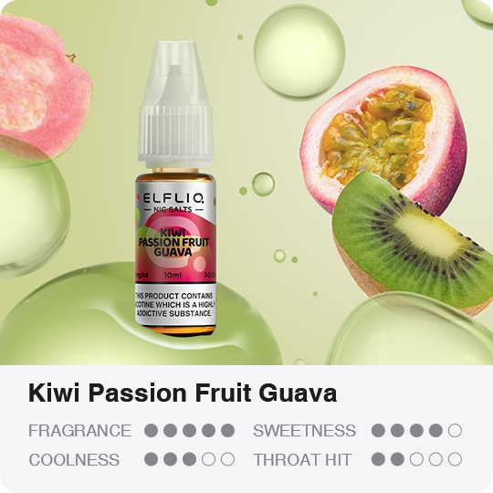 ElfLiq Kiwi Passion Fruit Guava flavour profile