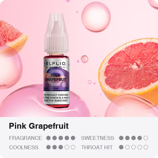 ElfLiq Pink Grapefruit flavour profile
