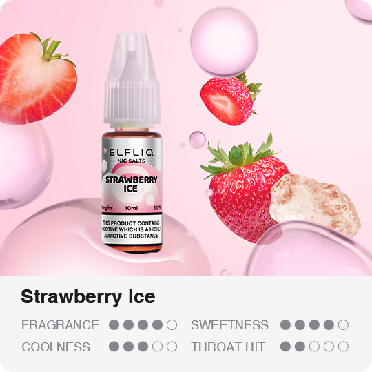 ElfLiq Strawberry Ice flavour profile